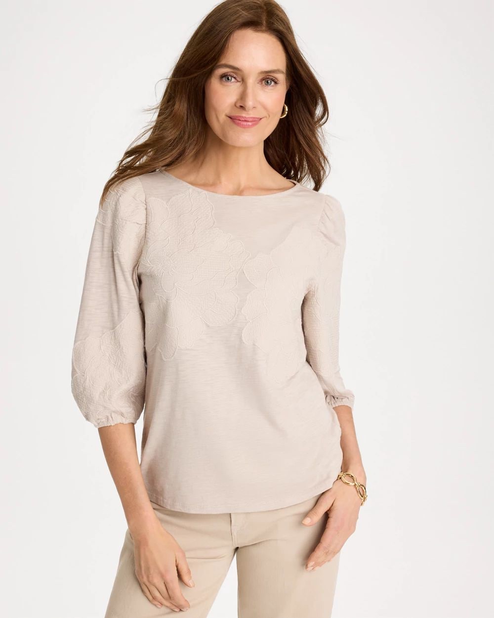 Etched Flora Balloon Top | Chico's